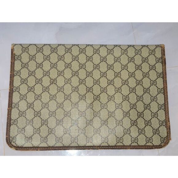 Vintage Gucci GG Logo Portfolio Pochette - Picture 2 of 12